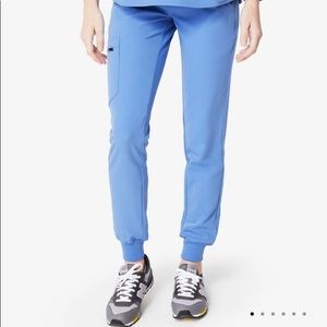 FIGS ZAMORA SCRUB/JOGGER PANTS: XL/PETITE, CIEL BLUE. NWOT.